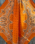 35X35" Orange Paisley Wild Rag / Scarf WR3430