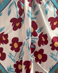 35X35" Burgundy and Cream Wild Rag / Scarf WR3428