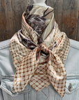 35X35" Tan and Cream Wild Rag / Scarf WR3305