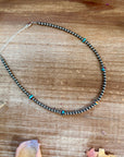 Mohave & Sterling Silver Beaded Necklace – 4 mm Sterling + 6 mm Mohave