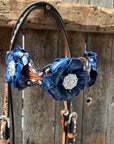 Classic Red, White and Blue Browband/One Ear Tack Set