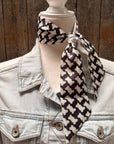 Black and White Western Skinny Mini Wild Rag Scarf / Cowgirl Necktie