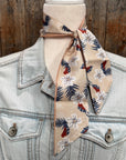 Tan Western Skinny Mini Wild Rag Scarf / Cowgirl Necktie