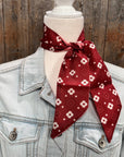 Burgundy Western Skinny Mini Wild Rag Scarf / Cowgirl Necktie