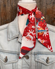 Red Holiday Western Skinny Mini Wild Rag Scarf / Cowgirl Necktie