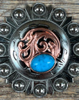 Copper Turquoise Howlite Western Concho W121