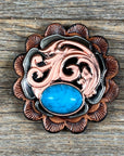 Copper Turquoise Howlite Western Concho W121