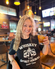 Whiskey Is My Spirit Animal Graphic Tee - Bourbon Cowgirl