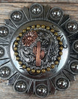 Cactus and Flower Western Concho W219