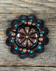 Copper Flower Western Concho W196