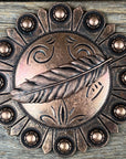 Copper Feather Western Concho W169