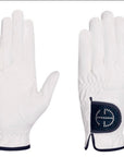 Halter Ego® Competition Gloves - Bermuda Blue Glitter & Crystal Logo
