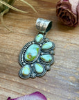 Sterling Silver Palomino Variscite Half Cluster Pendant – Handmade by Artist Shay Pfeiffer