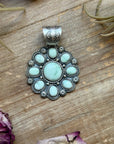Sterling Silver Paloma Variscite Cluster Pendant – Handmade by Artist Shay Pfeiffer