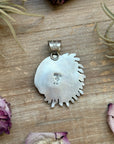 Sterling Silver Red Spiny Oyster Chief Head Pendant – Handmade by Artist Shay Pfeiffer