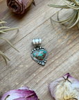 Sterling Silver Pilot Mountain Turquoise Heart Pendant – Handmade by Artist Shay Pfeiffer