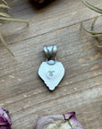 Sterling Silver Pilot Mountain Turquoise Heart Pendant – Handmade by Artist Shay Pfeiffer