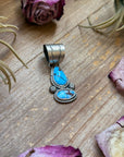Sterling Silver Golden Hill Turquoise Drop Bar Pendant – Handmade by Jason Oggs