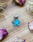 Sterling Silver Kingman Turquoise Star Pendant – Handmade by Artist Shay Pfeiffer