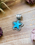 Sterling Silver Kingman Turquoise Star Pendant – Handmade by Artist Shay Pfeiffer