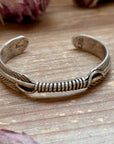 Sterling Silver Hudson Feather Cuff – Fits 6” Wrist – Handmade by Artist Jason Ogg