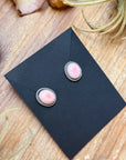 Sterling Silver Pink Conch Stud Earrings – Handmade by Artist Jason Ogg