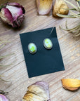 Sterling Silver Palomino Variscite Stud Earrings, Artist Jason Ogg