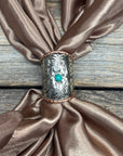 Silver Engraved with Turquoise Wild Rag Slides - Assorted