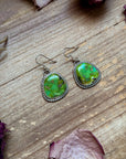 Sterling Silver Sonoran Turquoise Dangle Earrings – Handmade by Artist Jason Ogg
