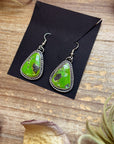 Sterling Silver Sonoran Turquoise Dangle Earrings – Handmade by Artist Jason Ogg