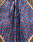 35X35" Blue and Burgundy Stripes Wild Rag / Scarf WR547