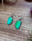 Sterling Silver Sonoran Turquoise Dangle Earrings – Handmade by Artist Jason Ogg