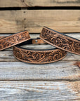 Light Oil Floral Padded Dog Collar