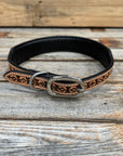 Light Oil Floral Padded Dog Collar