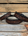 Two Tone Floral Padded Dog Collar