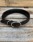 Two Tone Floral Padded Dog Collar