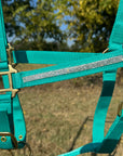 Teal Bling Nylon Horse Halter BNHTEAL