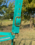 Teal Bling Nylon Horse Halter BNHTEAL