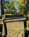 Black Bling Nylon Horse Halter BNHBLK