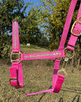 Pink Bling Nylon Horse Halter BNHPINK