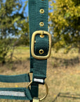 Hunter Green Bling Nylon Horse Halter BNHGRN