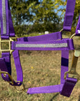Purple Bling Nylon Horse Halter BNHPUR