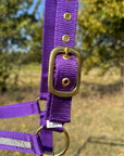 Purple Bling Nylon Horse Halter BNHPUR