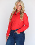 RED PERFORMANCE RODEO SHIRT
