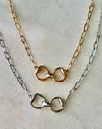 The Harlowe Horsebit Necklace in Silver