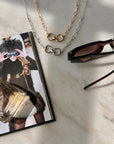 The Harlowe Horsebit Necklace in Silver