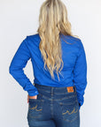 BLUE PERFORMANCE RODEO SHIRT
