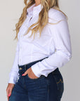WHITE PERFORMANCE RODEO SHIRT