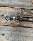 Floral Tooled Leather leash 4' x 1.25"wide