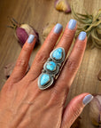 Sterling Silver Golden Hill Turquoise Adjustable Ring